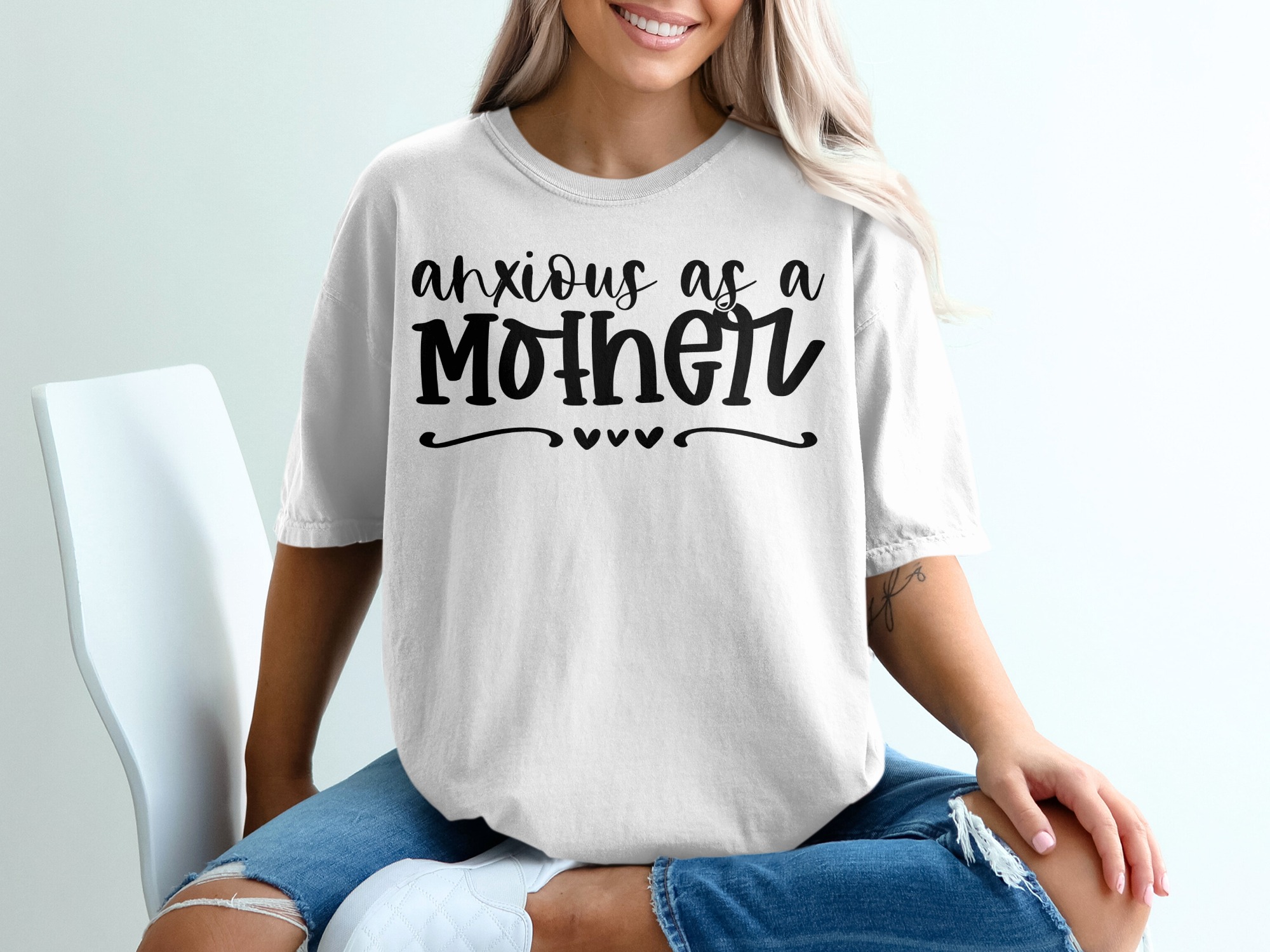 Anxious as a Mother T-Shirt, Mom Life Shirt, Funny Mother's Day Gift, Motherhood Anxiety Tee, Gift For Mom, Mom Quote Shirt