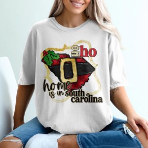 South Carolina Christmas T-Shirt, Home State Tee, Santa Belt Design, SC Pride Shirt, Holiday Gift Idea, Southern Christmas Tee