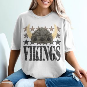 Vikings T-Shirt, Norse Warrior, Horned Helmet, Starry, Ancient Culture, Viking Fan, Viking Gift, Strong, Powerful, Historic
