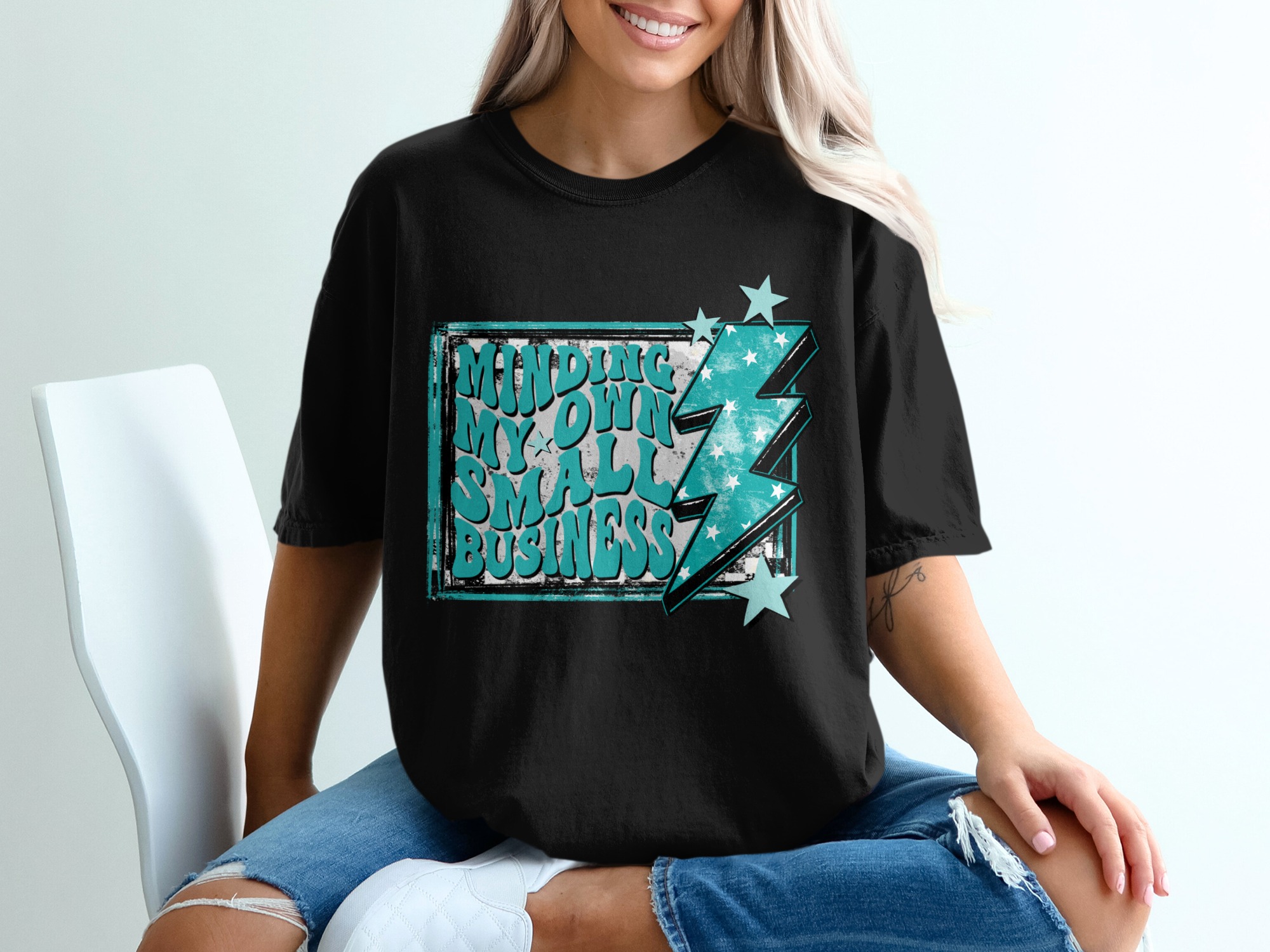 Minding My Own Small Business T-Shirt, Entrepreneur Shirt, Small Business Owner Shirt, Work From Home Shirt, Trendy T Shirt, Positive Vibes - Image 2
