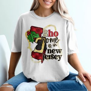 New Jersey Christmas T-Shirt, Holiday Home State Tee, NJ Santa State Pride, Xmas Gift, New Jersey Lover Shirt, Festive New Jersey Tee