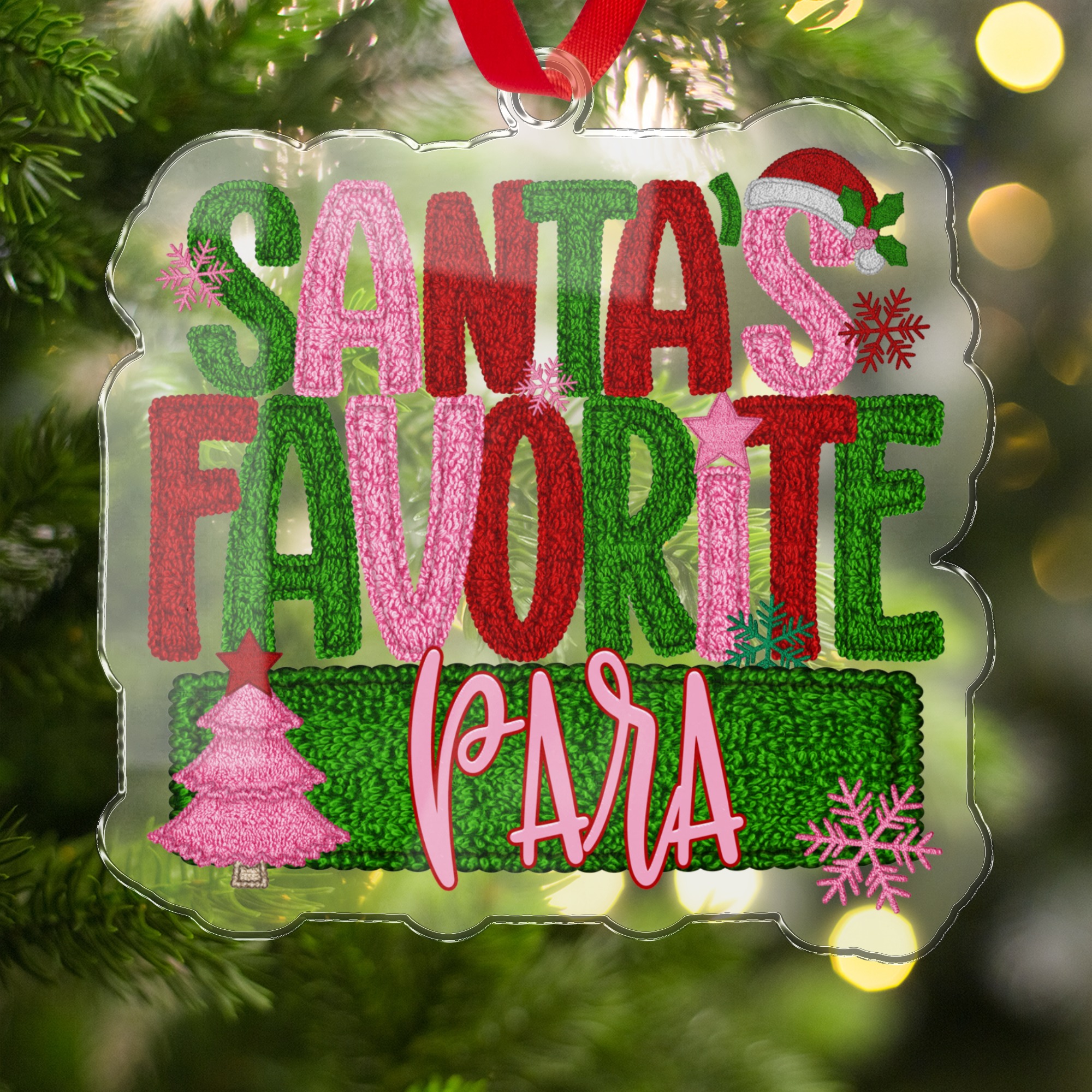 Santas Favorite Para Christmas Ornament, Holiday Decor Gift, Christmas Tree Decoration, Cute Festive Ornament for Para
