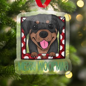 Cute Dog 2025 Ornament, Merry Woofmas Holiday Decor, Christmas Tree Decoration, Dog Lovers Gift, Festive Pet Keepsake, Seasonal Ornament