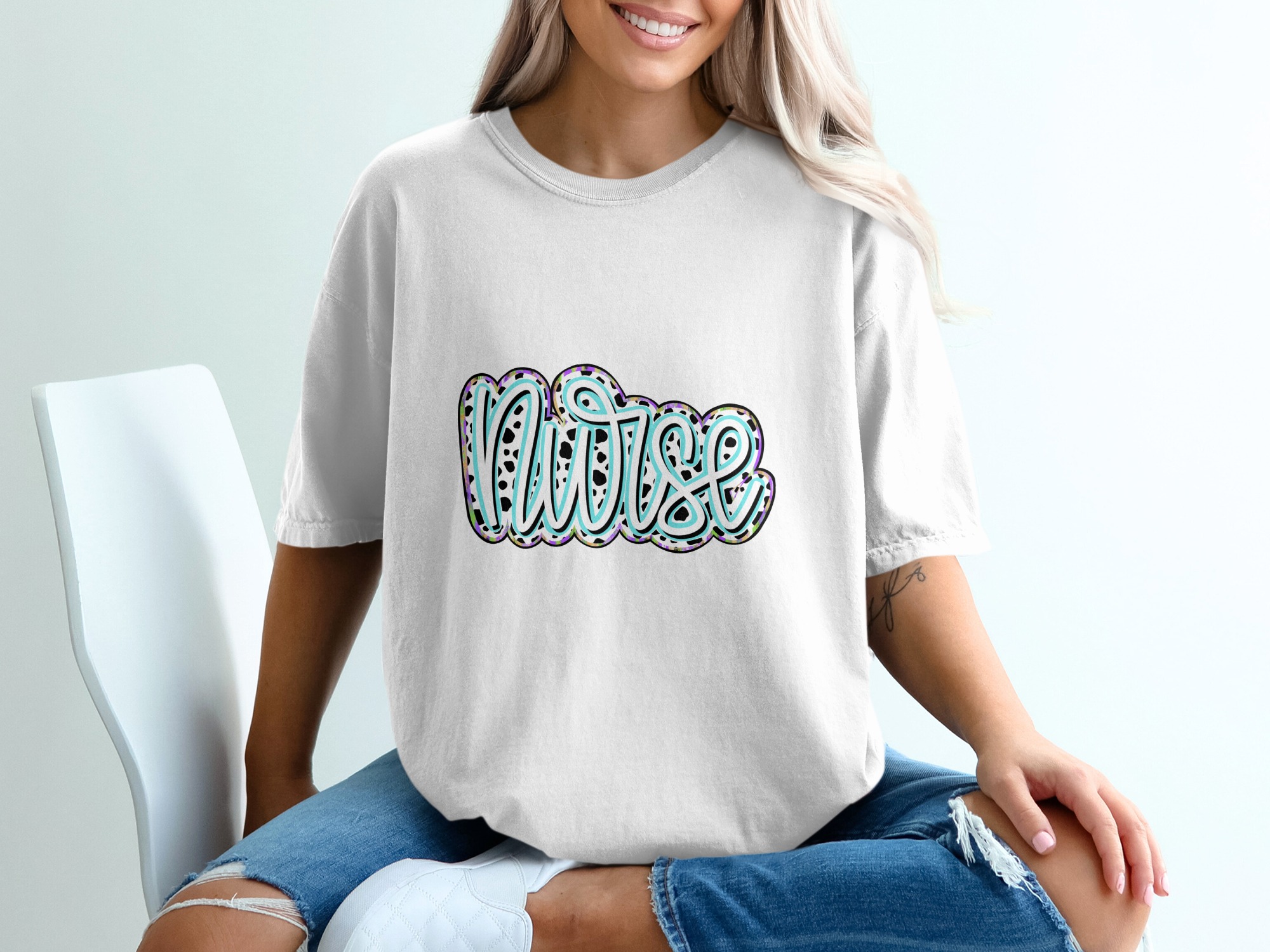 Nurse T-Shirt, Cow Print Shirt, Medical T-Shirt, Healthcare Worker Shirt, Trendy Nurse Shirt, Unique Nurse Gift, Nurse Appreciation Tee