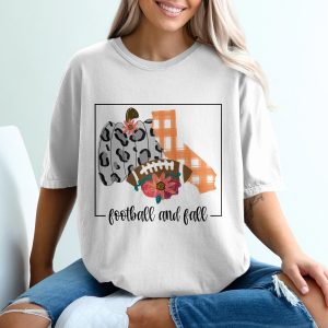 Football and Fall T Shirt, Autumn Sports Tee, Leopard Pumpkin T-Shirt, California, Festive Thanksgiving T-Shirt, Seasonal Tee