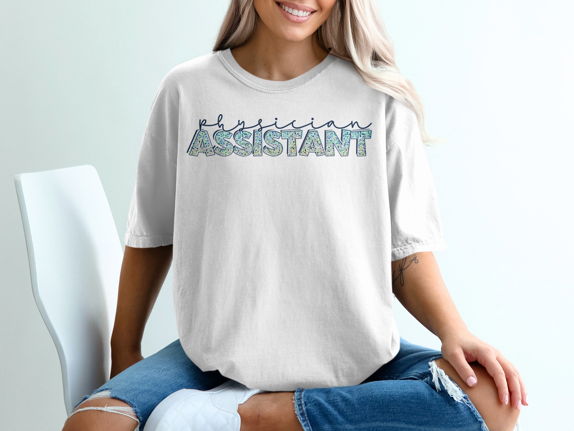 Physician Assistant T-Shirt, PA Gift Idea, Medical Assistant Tee, Healthcare Apparel, Glitter PA, Doctor Assistant Shirt, Future PA Shirt