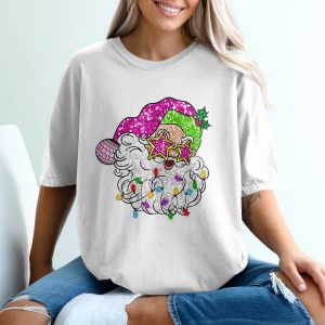 Disco Santa T-Shirt, Glitter Santa Claus Shirt, Funny Christmas Tee, Holiday Party Shirt, Xmas Gift Idea, Festive Apparel