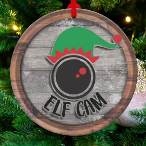 Elf Cam Ornament, Funny Christmas Ornament, Holiday Decoration, Festive Ornament, Elf Surveillance, Xmas Gift Idea, Gift For Family