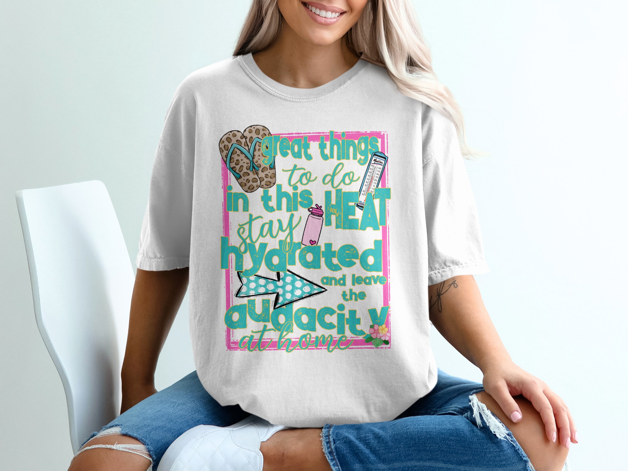 Heat Wave T-Shirt, Stay Hydrated Tee, Summer Fun, Beach Vibes, Vacation Shirt, Audacity At Home, Trendy Graphic T-Shirt