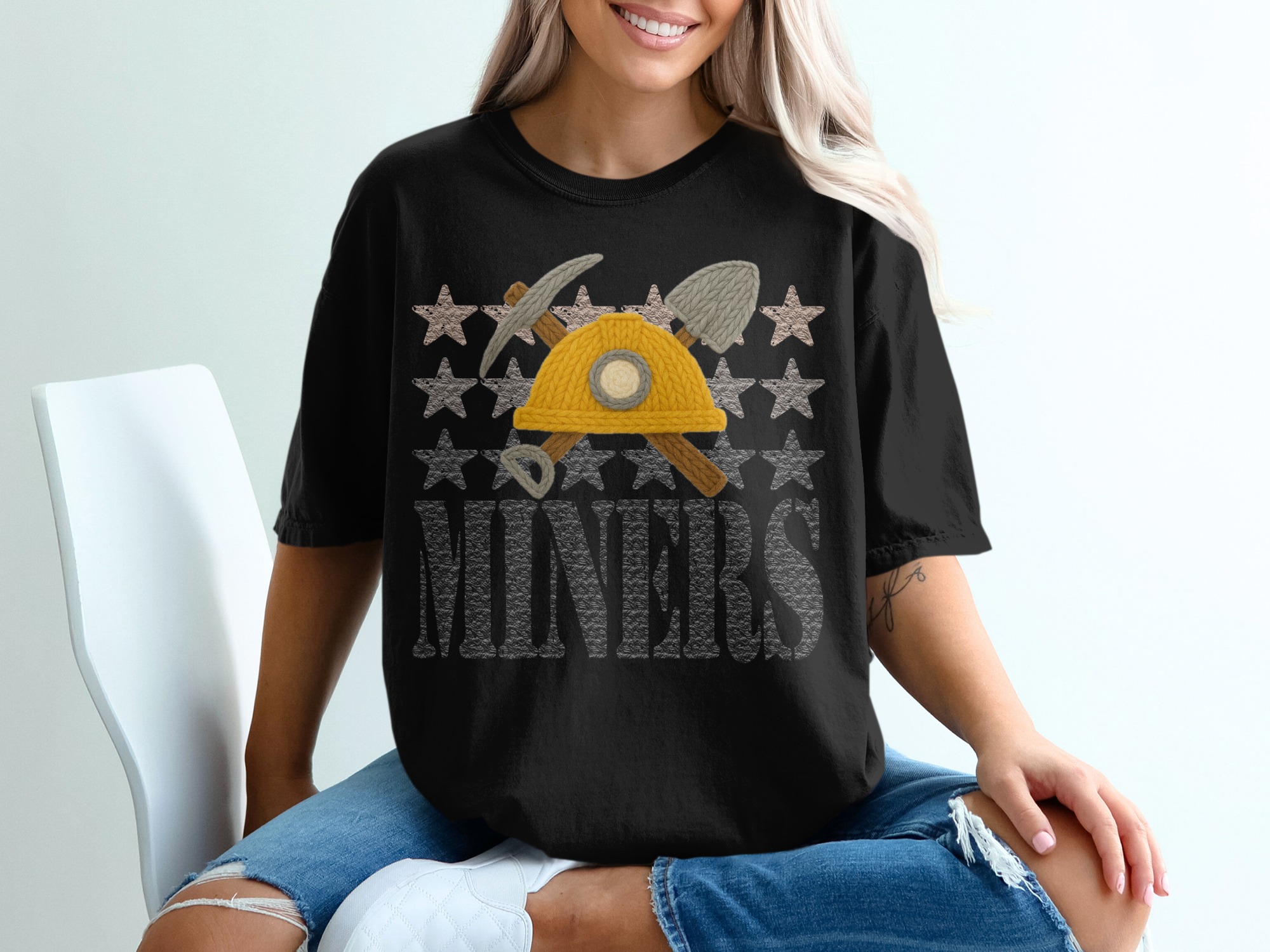 Miners T-Shirt, Mining Crew Tee, Gold Miner Shirt, Funny Job Shirt, Gift for Miner, Mining T-Shirt, Hard Work T-Shirt, Star T-Shirt - Image 2