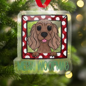 Merry Woofmas Dog Christmas Ornament, Cute Dog Holiday Ornament, Dog Lover Christmas Gift, Dog-Themed Christmas Decoration