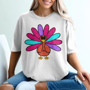 Thanksgiving Turkey T Shirt, Cute Turkey Tee, Turkey Lover Gift, Autumn Shirt, Fall Outfit, Thanksgiving Day Outfit, Holiday T-Shirt
