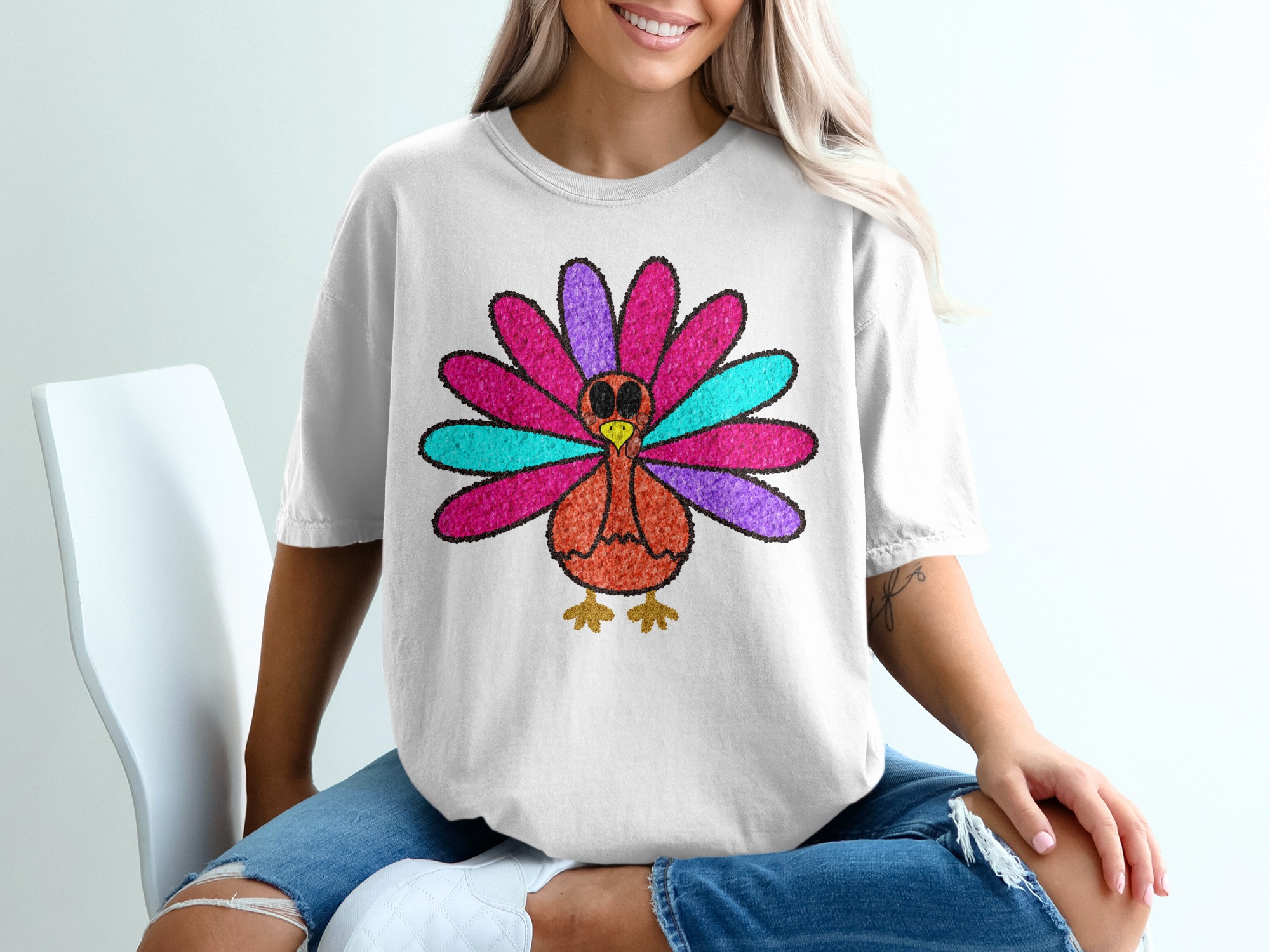 Thanksgiving Turkey T Shirt, Cute Turkey Tee, Turkey Lover Gift, Autumn Shirt, Fall Outfit, Thanksgiving Day Outfit, Holiday T-Shirt