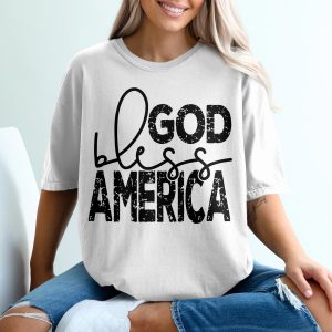 Bless America T-Shirt, Patriotic Shirt, American Pride Tee, Faith Based, USA Gift, Religious Shirt, Distressed Look, July 4th T Shirt