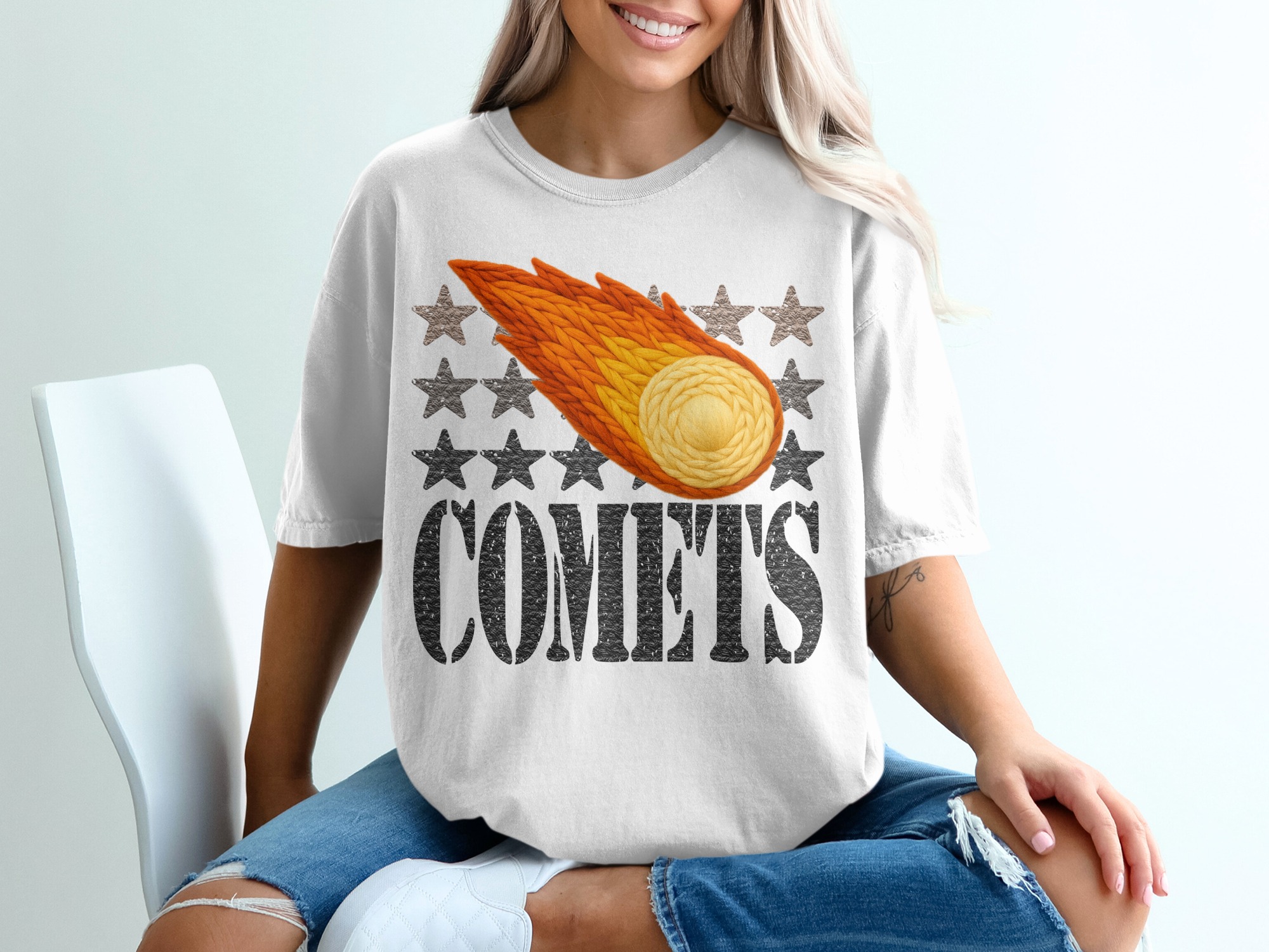Comet T-Shirt, Celestial Tee, Astronomy Lover Gift, Space T-Shirt, Starry Sky, Unique Design Tee, Comets Graphic, Cool Trendy Shirt