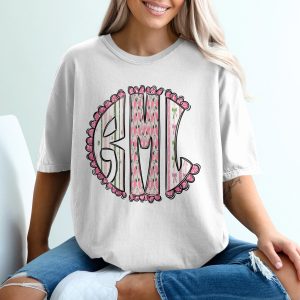 GML Initials Christmas T-Shirt, Holiday Monogram Shirt, Custom Festive Design Tee, Personalized Xmas Gift, Holiday Party Outfit