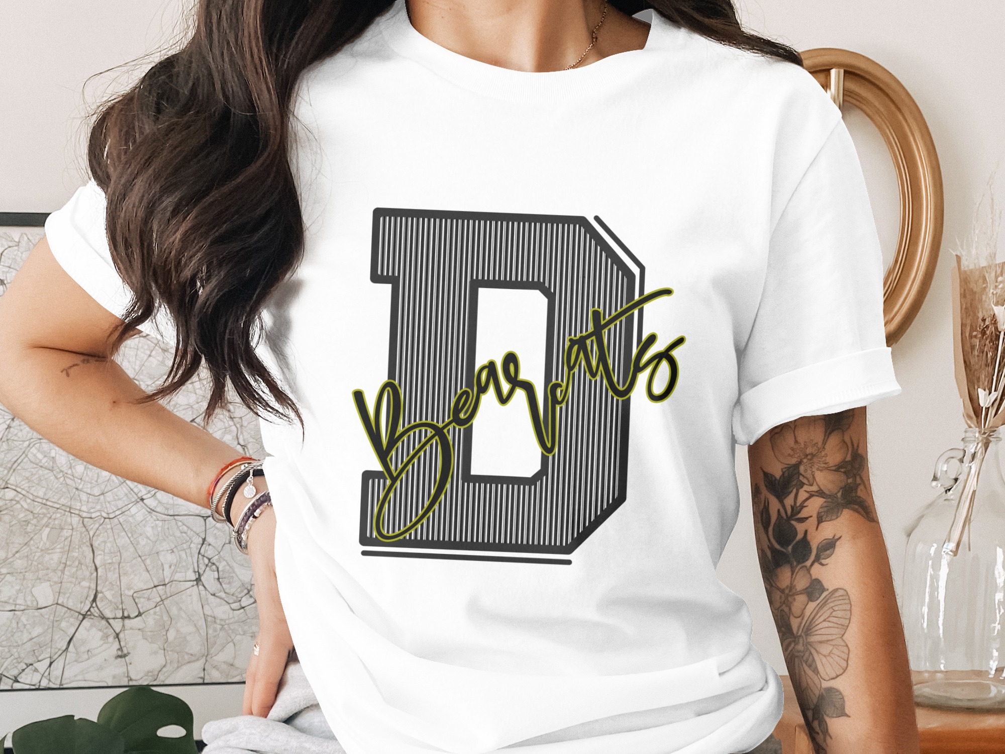 Bearcats Sublimation Digital Download, DTF PNG Design, Sports Team, School Spirit, College, University, Mascot, Black, Gold, Apparel