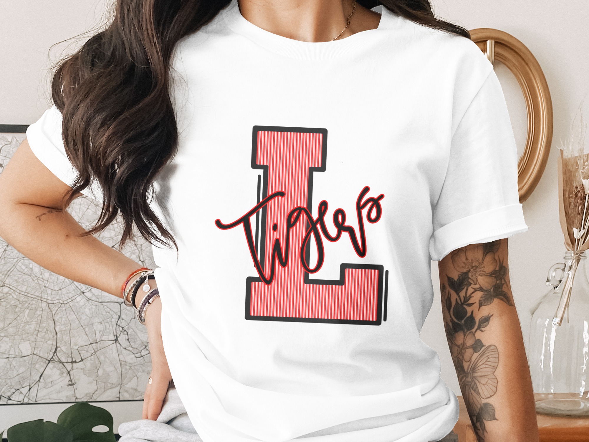 Letter L Tigers Sublimation Digital Download, Tigers PNG, DTF Designs, Sports Team Pride, School Spirit Graphic, Initial L Image