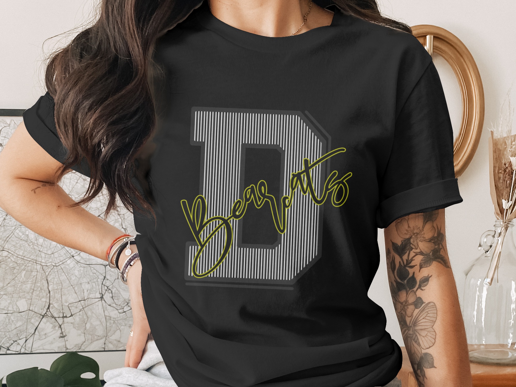 Bearcats Sublimation Digital Download, DTF PNG Design, Sports Team, School Spirit, College, University, Mascot, Black, Gold, Apparel - Image 2