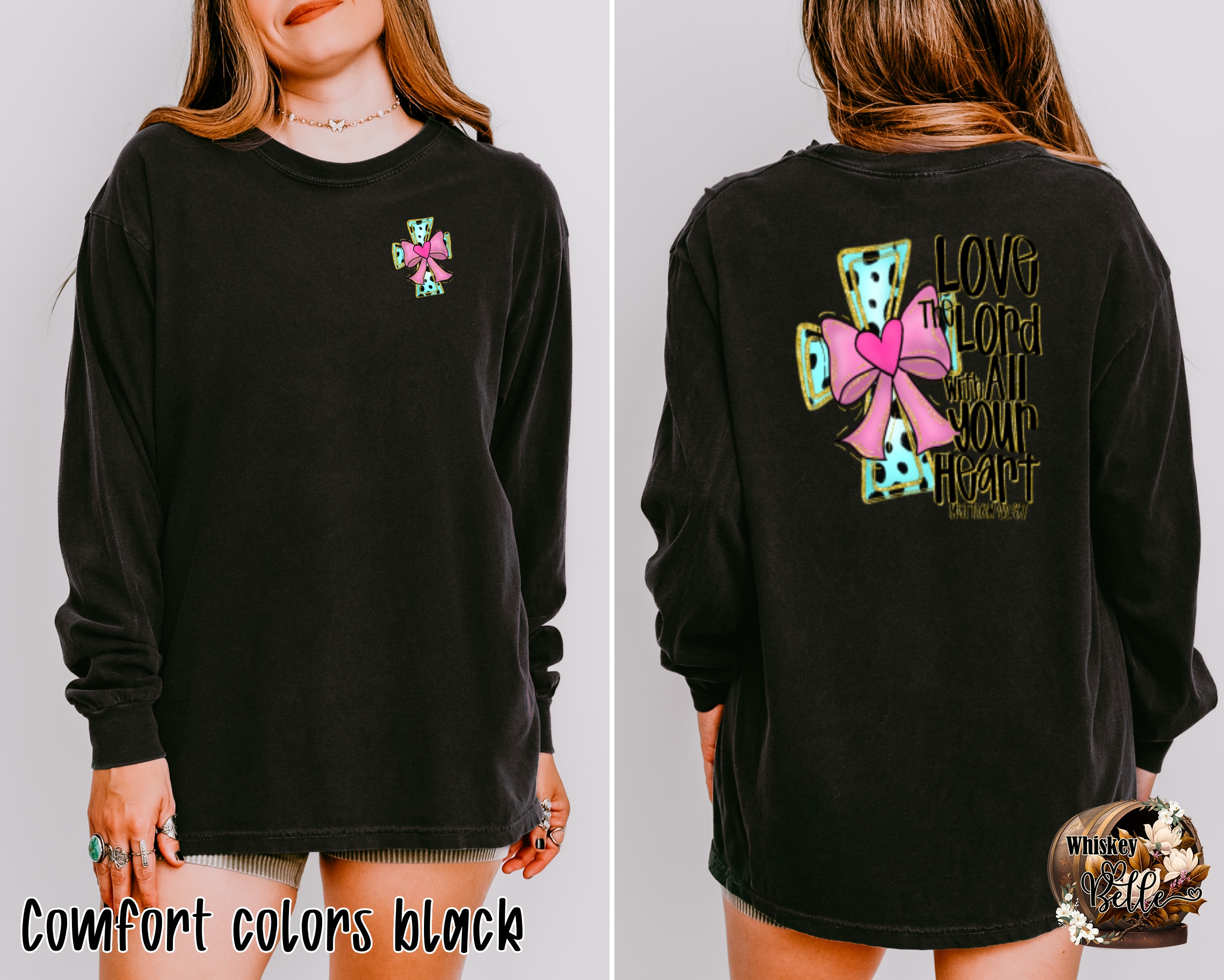 Love the Lord Long Sleeve T-Shirt, Christian Verse Tee, Matthew 22 37 Shirt, Faith Based Apparel, Religious Gift Idea, Scripture Shirt - Image 2