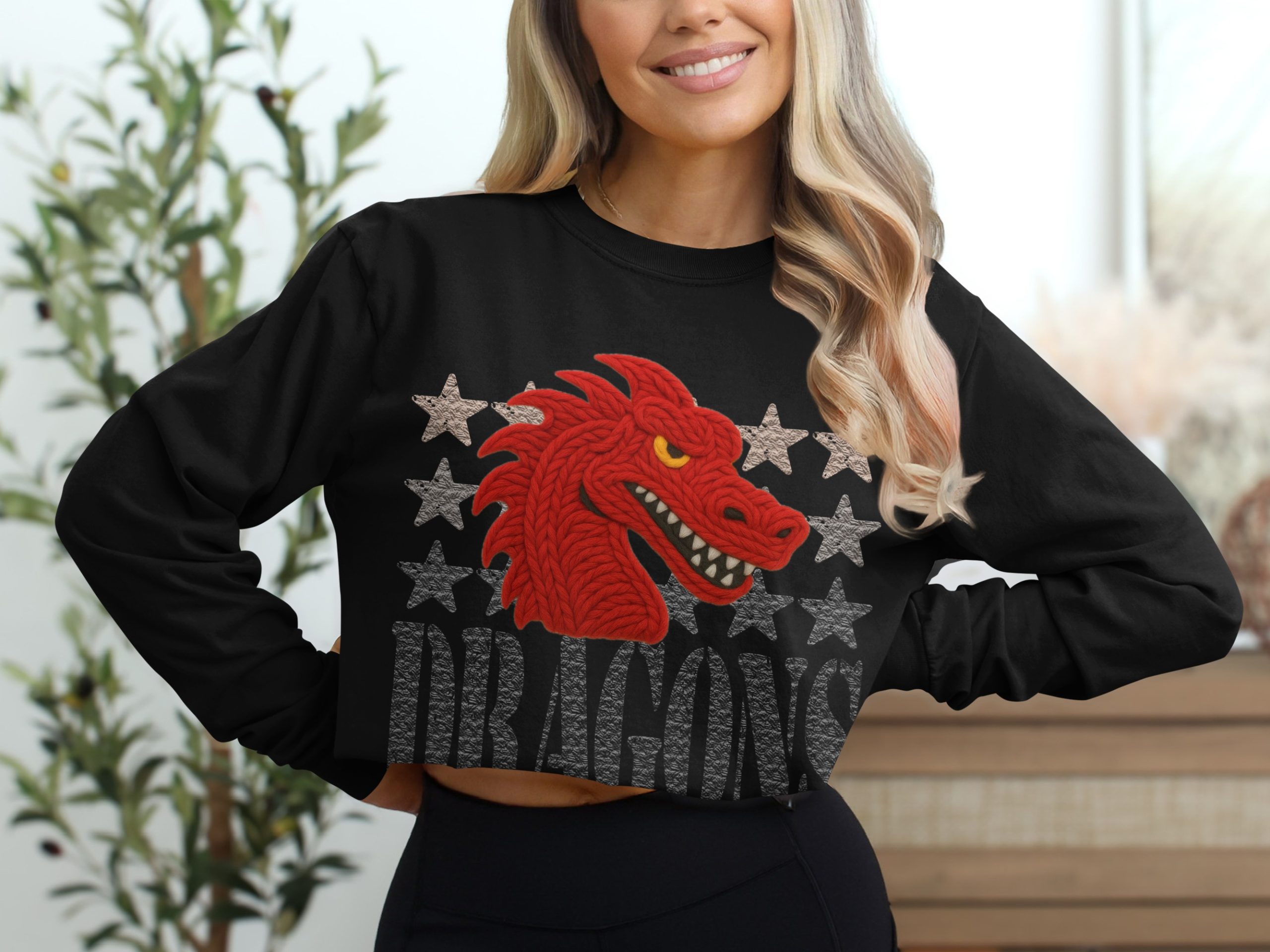 Red Dragon T-Shirt, Fantasy Creature Tee, Mythical Beast Shirt, Dragon Lover Gift, Star Dragon Graphic T-Shirt - Image 2
