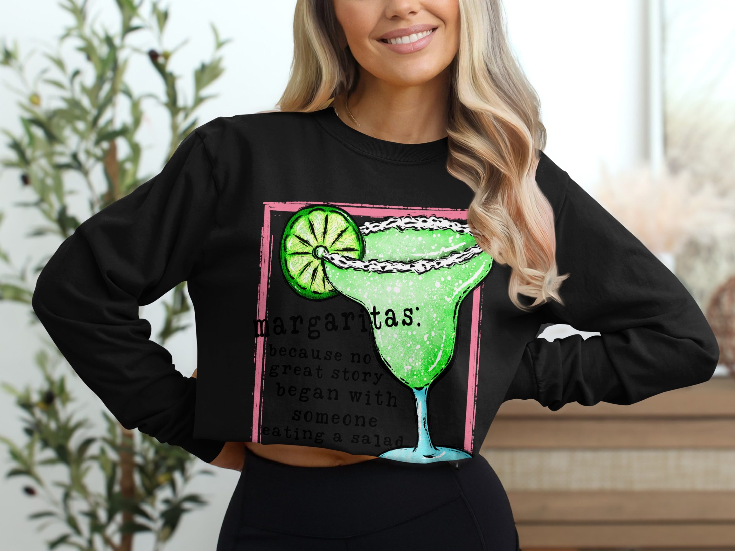 Margarita Long Sleeve T-Shirt, Funny Drink Tee, Party Top, Happy Hour Shirt, Margarita Lover Gift, Drinking Saying Shirt, Cocktail Tee - Image 2