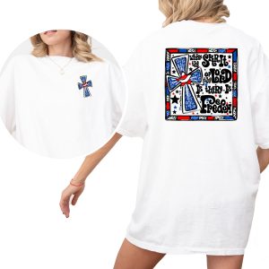 Freedom T-Shirt, Christian Apparel, Patriotic Tee, Religious Shirt, 2 Corinthians 3 17 Verse, Dove and Cross Gift, Spiritual Clothing