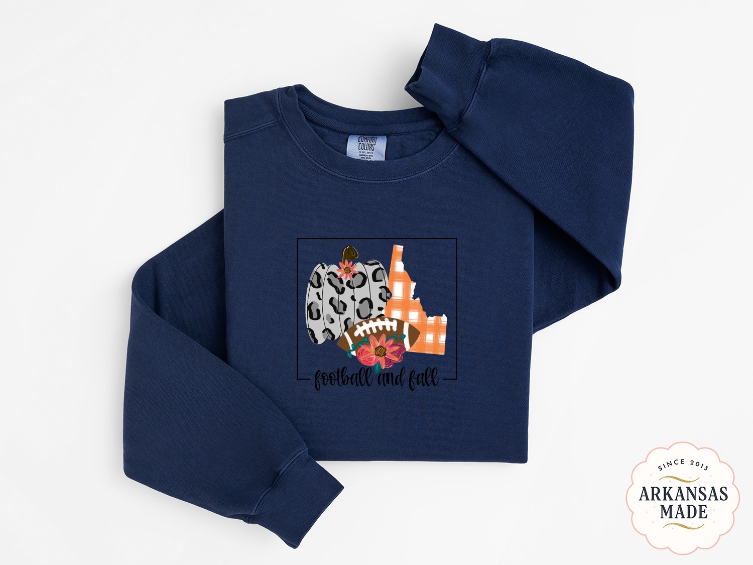 Football and Fall Sweatshirt, Leopard Pumpkin Sweatshirt, Autumn Sweatshirt, Game Day Sweatshirt, Sports Sweatshirt, Idaho Sweatshirt
