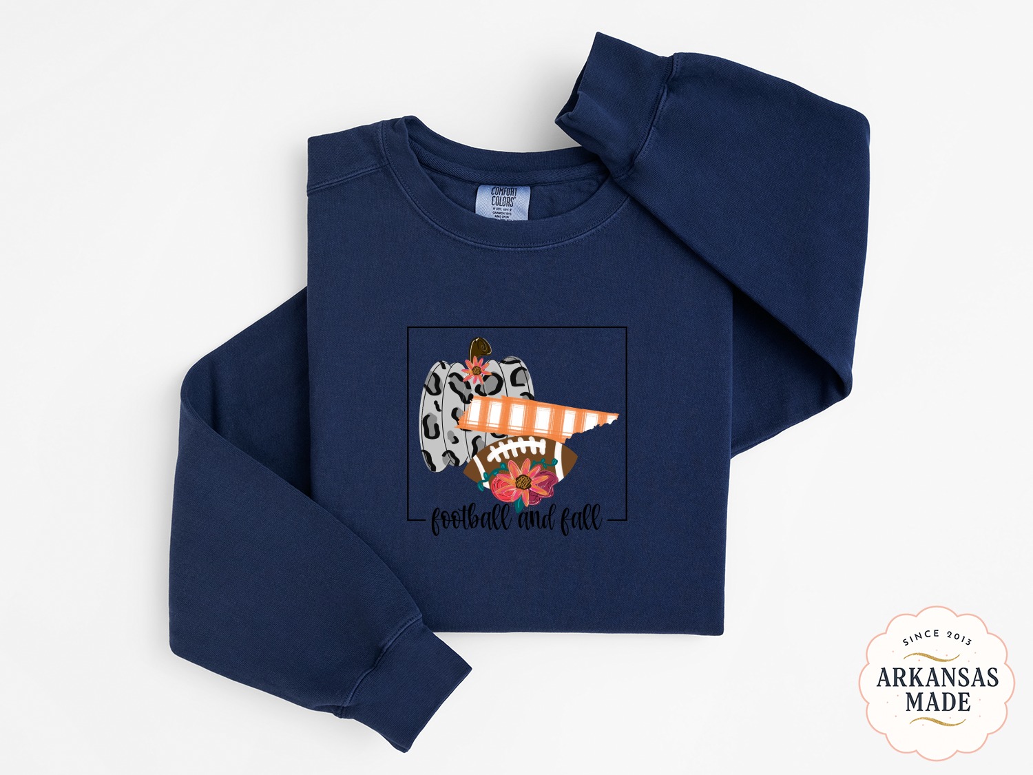 Football and Fall Sweatshirt, Autumn Pumpkin Shirt, Floral Football Tee, Thanksgiving Sweatshirt, Game Day Apparel, Cute Fall Sweatshirt