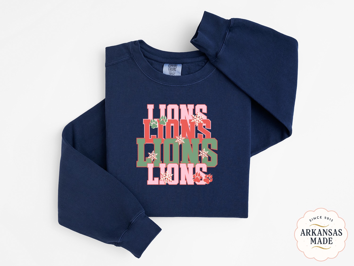 Lions Paw Snowflake Sweatshirt, Cute Christmas Sweatshirt, Holiday Season Sweatshirt, Winter Aesthetic Sweatshirt, Christmas Gift Idea