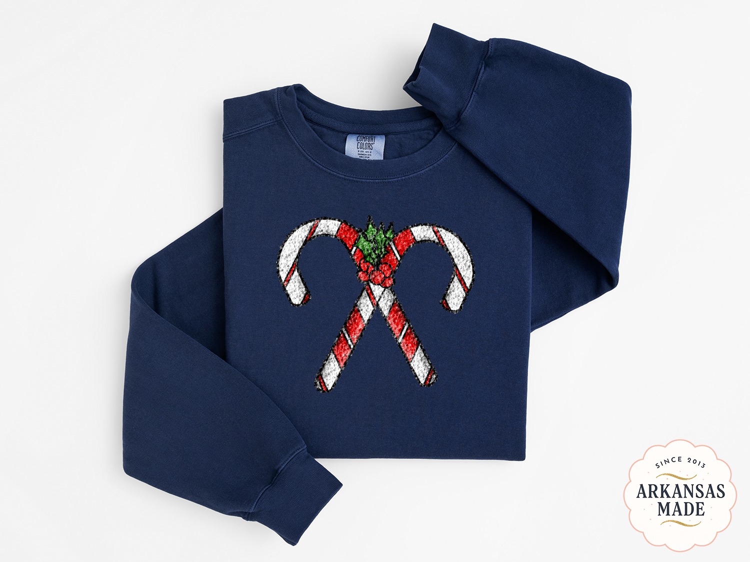 Candy Cane Christmas Sweatshirt, Holiday Sweatshirt, Festive Candy Cane Design, Christmas Outfit, Winter Sweatshirt, Party Sweatshirt