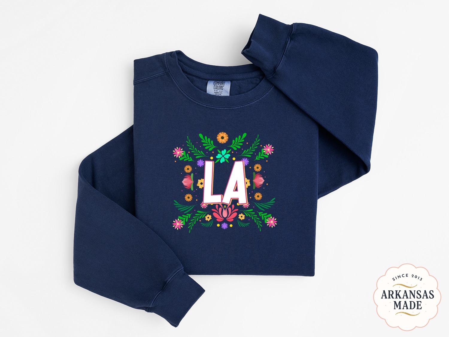 LA Floral Sweatshirt, City of Angels, Los Angeles Gift, California Souvenir, Flower Power, Botanical Sweatshirt, Stylish Sweatshirt