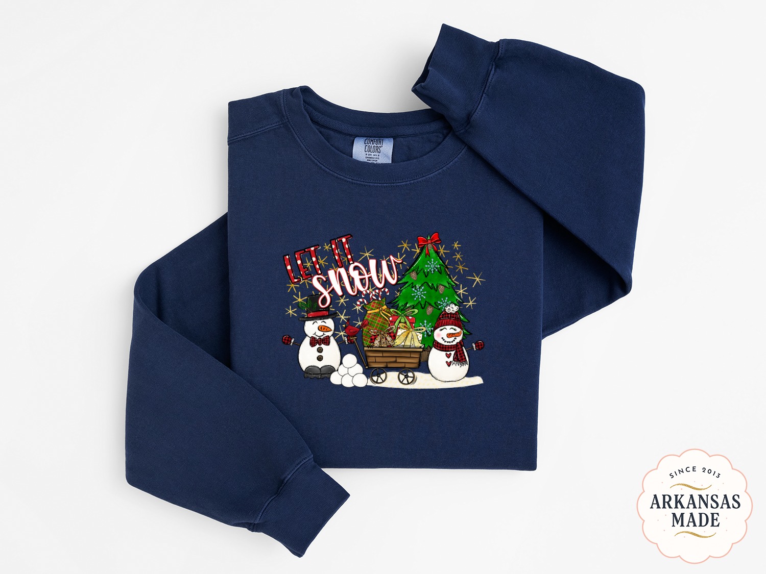 Let It Snow Sweatshirt, Festive Winter Sweatshirt, Holiday Season Sweatshirt, Christmas Tree Sweatshirt, Snowman Sweatshirt, Cute Winter
