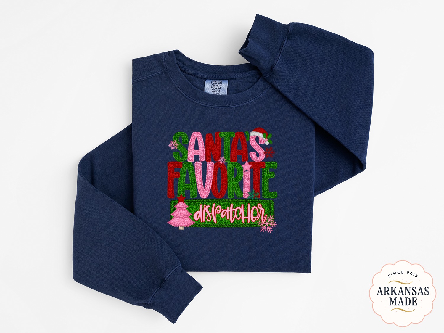 Santas Favorite Dispatcher Sweatshirt, Christmas Dispatcher Gift, Holiday Festive Sweater, 911 Dispatch, Xmas Dispatcher, Holiday Apparel