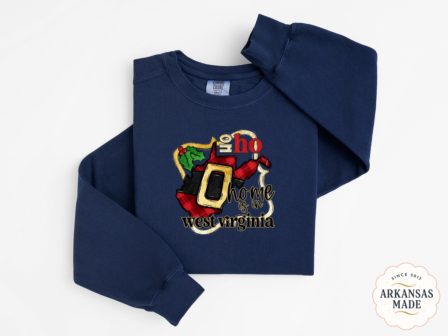 West Virginia Christmas Sweatshirt, Home State Pride, WV Holiday Gift, Mountaineer State Tee, Christmas in West Virginia, WV Souvenir