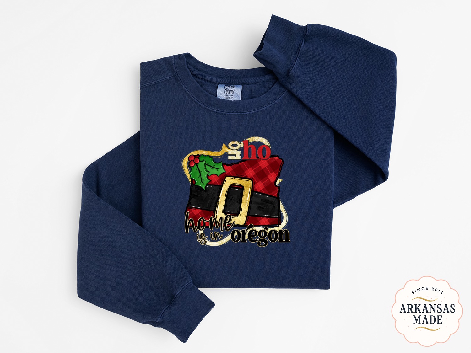 Home is in Oregon Sweatshirt, Oregon Christmas Shirt, Oh ho ho Shirt, Holiday Sweatshirt, Oregon Santa Shirt, Holiday Gift Idea Sweatshirt