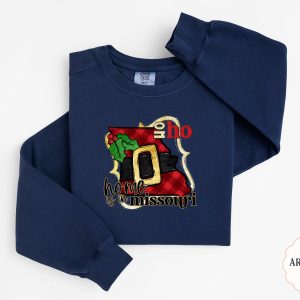 Missouri Christmas Sweatshirt, Home is in Missouri, Santa Belt State Sweatshirt, Holiday Missouri Sweatshirt, Missouri State Pride Apparel