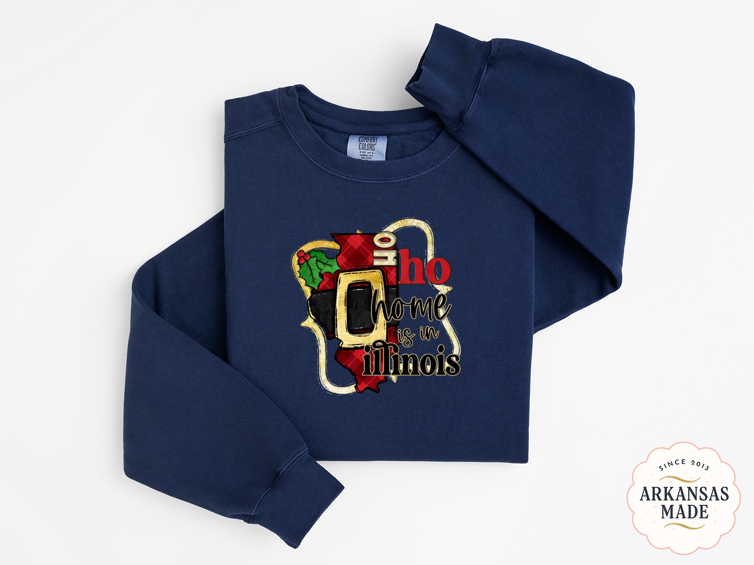 Illinois Home Sweatshirt, Holiday Sweatshirt, Illinois Christmas Gift, State Pride Apparel, Illinois Gift Idea, Home State Sweatshirt