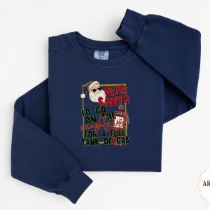 Dear Santa Naughty List Sweatshirt, Funny Christmas Sweatshirt, Gasoline Sweatshirt, Full Tank of Gas Holiday Sweatshirt, Leopard Santa