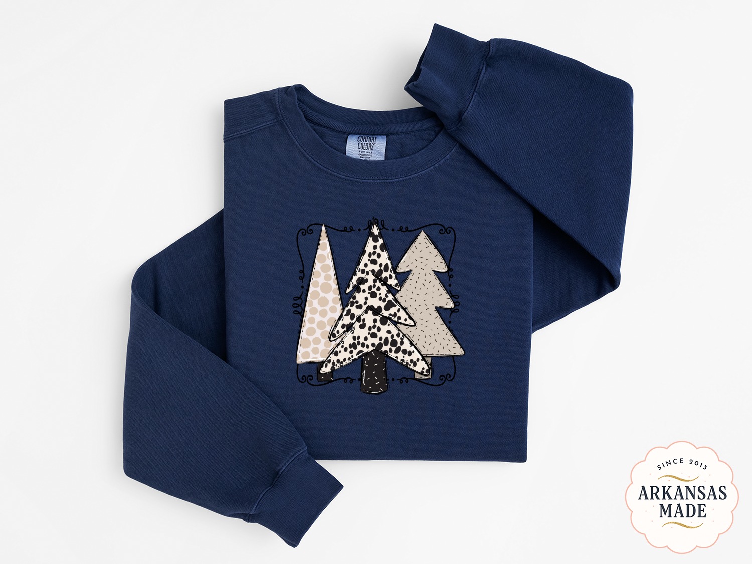 Christmas Trees Sweatshirt, Holiday Sweatshirt, Boho Christmas Sweatshirt, Winter Sweatshirt, Abstract Trees Sweatshirt