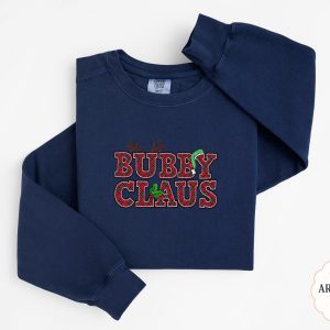 Bubby Claus Sweatshirt, Christmas Sweatshirt, Buffalo Plaid Sweatshirt, Holiday Sweatshirt, Christmas Gift, Family Matching Sweatshirt