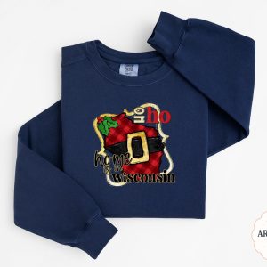Wisconsin Christmas Sweatshirt, Home State Holiday Apparel, Santa Belt Wisconsin, Oh Ho Ho Festive Clothing, WI Home State Gift