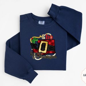 Ho Ho Home Washington Sweatshirt, Christmas State Sweatshirt, Santa Belt Washington Sweatshirt, Holiday Sweatshirt, Washington Gift
