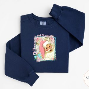Dreaming of a Pink Christmas Sweatshirt, Vintage Santa Sweatshirt, Cute Candy Cane, Holiday Outfit, Festive Pink Xmas, Funny Christmas