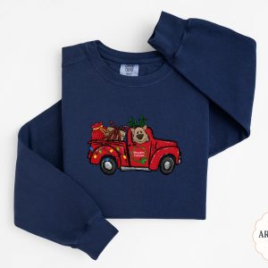 Reindeer Express Sweatshirt, Christmas Truck Sweatshirt, Festive Reindeer, Holiday Season Apparel, Cute Christmas Sweatshirt
