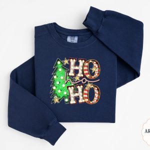 Ho Ho Ho Sweatshirt, Christmas Tree Apparel, Holiday Sweatshirt, Festive Xmas Sweater, Funny Christmas Gift, Winter Sweatshirt, Holiday