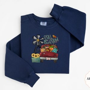 Fall on the Farm Sweatshirt, Autumn Truck, Pumpkins, Sunflower Sweatshirt, Farmhouse Sweatshirt, Fall Sweatshirt, Cute Fall Sweater