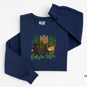 Farm Life Sweatshirt, Vintage Tractor, Agriculture, Corn, Wheat, Cotton, Countryside Style, Farming Sweatshirt, Farmhouse Decor