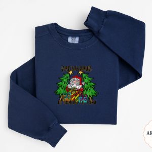 Santa Claus is Coming to Town Sweatshirt, Christmas Trees, Gift Boxes, Festive Cheer, Holiday Season Apparel