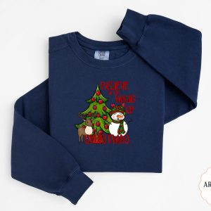 Believe In Magic Christmas Sweatshirt, Cute Holiday Deer, Snowman Tree Festive Pullover, Christmas Apparel, Cozy Holiday Sweatshirt